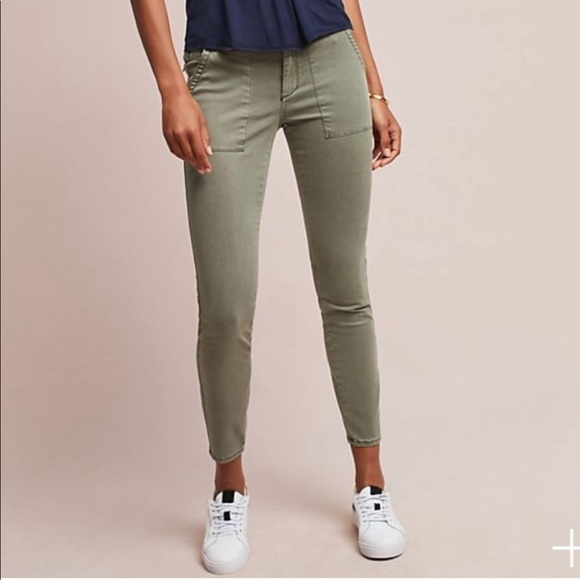 Anthropologie Hei Hei Slim Utility Khaki Pant, 27!